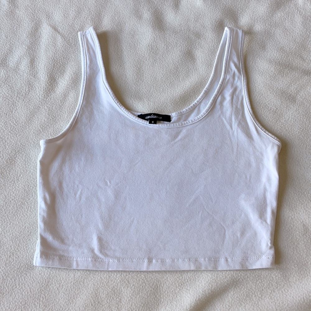 Crop white tank